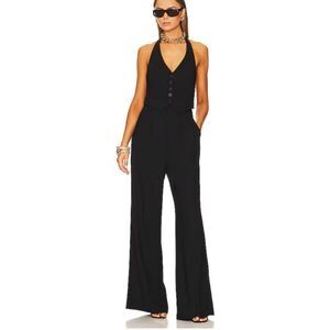 Amanda Uprichard Isadore Jumpsuit in Black